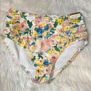 NWOT Artesands Botticelli High Waist Floral Multi Size 10 Ruched Detailing